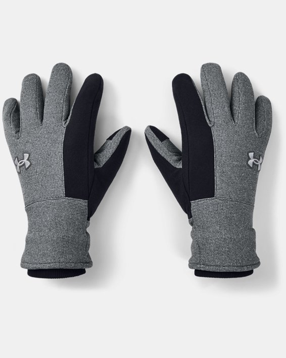 Men's UA Storm Gloves, Gray, pdpMainDesktop image number 0